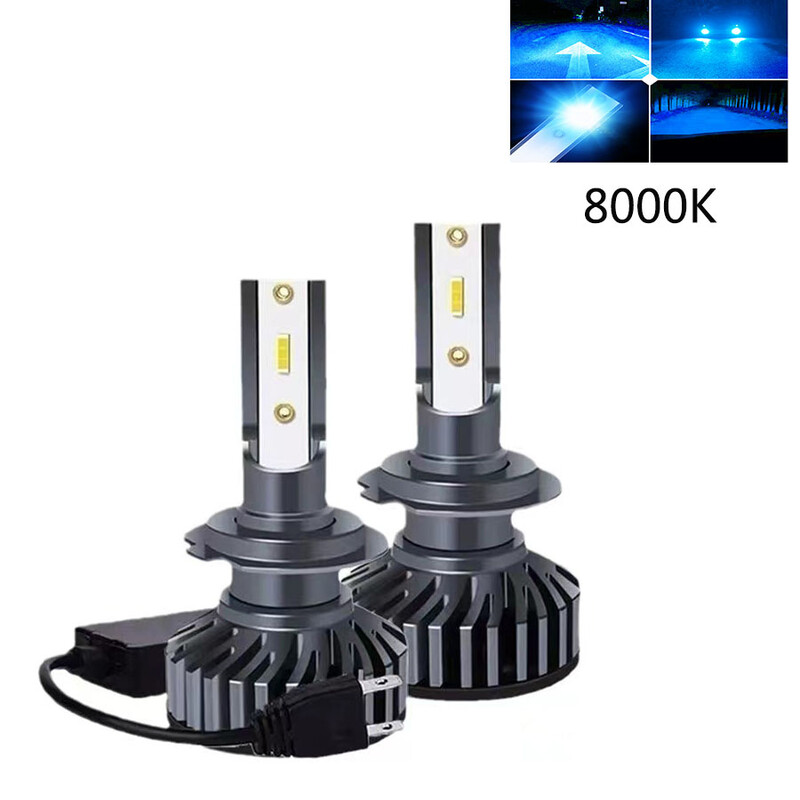 Automobilio priekiniai žibintai H4 H7 LED H11 9005 3000K geltona šviesa 6000K balta šviesa prožektorius karalius 160W 24000LM apšvietimas 1860 CSP12V LED galvutė