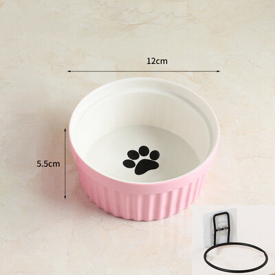 Suport de perete pentru pisici pentru animale de companie, înălțime reglabilă, ceramică albastră, boluri de hrănire, suporturi anti vărsare, bol pentru pisici câini mici