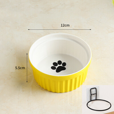 Suport de perete pentru pisici pentru animale de companie, înălțime reglabilă, ceramică albastră, boluri de hrănire, suporturi anti vărsare, bol pentru pisici câini mici