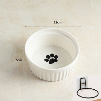 Suport de perete pentru pisici pentru animale de companie, înălțime reglabilă, ceramică albastră, boluri de hrănire, suporturi anti vărsare, bol pentru pisici câini mici