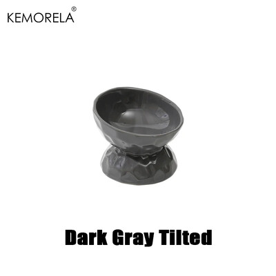 Kaķu keramikas bļoda gradienta lolojumdzīvnieku barība ūdens barotavas Mazie suņi Dzeršanas ēšanas piederumi Pacelti noliekti kaķi kucēnu barošanas piederumi