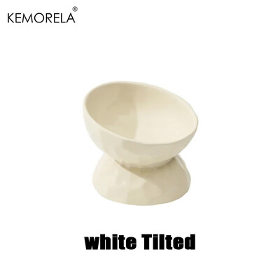 Kaķu keramikas bļoda gradienta lolojumdzīvnieku barība ūdens barotavas Mazie suņi Dzeršanas ēšanas piederumi Pacelti noliekti kaķi kucēnu barošanas piederumi