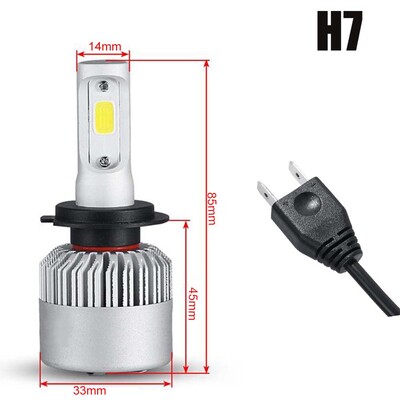 1 gabalas H4 H7 H11 COB automobilio LED priekinių žibintų lemputės Hi-Lo Beam 72W 16000LM 6000K Automatinis priekinis žibintas Led Car Light 12V Car Styling Bright