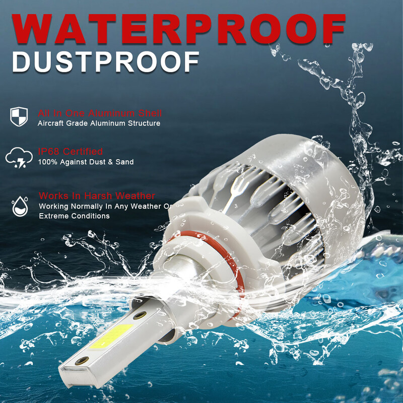 C6 H4 9003 HB2 LED automobilio priekinių žibintų Hi/Lo ray lemputės Light 72W 12V 8000LM ventiliatorius Led lempa 6000K H1 H11 H3 H7 9005 HB3 9006 HB4 H13