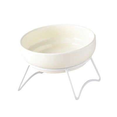 Λεκάνη φαγητού Dog Basin Dog Bowl Μπολ πόσιμου νερού Προστασία μπολ φαγητού Προμήθειες αυχενικής σπονδυλικής στήλης για κατοικίδια Κεραμικό μπολ διπλής γάτας