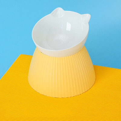 Katės dubuo pakeltas kačių ėdalo dubenys nuo vėmimo, pakreiptas pakeltas kačių dubenys girtuoklis naminių gyvūnėlių ėdalo dubuo tiektuvas kaklo apsauga kačių dubuo