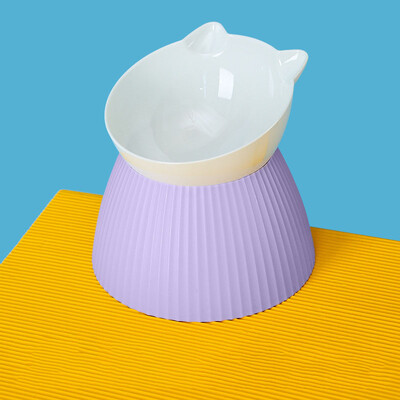 Katės dubuo pakeltas kačių ėdalo dubenys nuo vėmimo, pakreiptas pakeltas kačių dubenys girtuoklis naminių gyvūnėlių ėdalo dubuo tiektuvas kaklo apsauga kačių dubuo