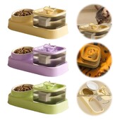 Μπολ για τροφές για κατοικίδια + μπολ νερού μεγάλης χωρητικότητας Ενσωματωμένο σιντριβάνι Σκύλοι Φιλτράρουν γάτες που πίνουν ηλεκτρικό κυκλοφορούν και κατά της υπερχείλισης Z5H2