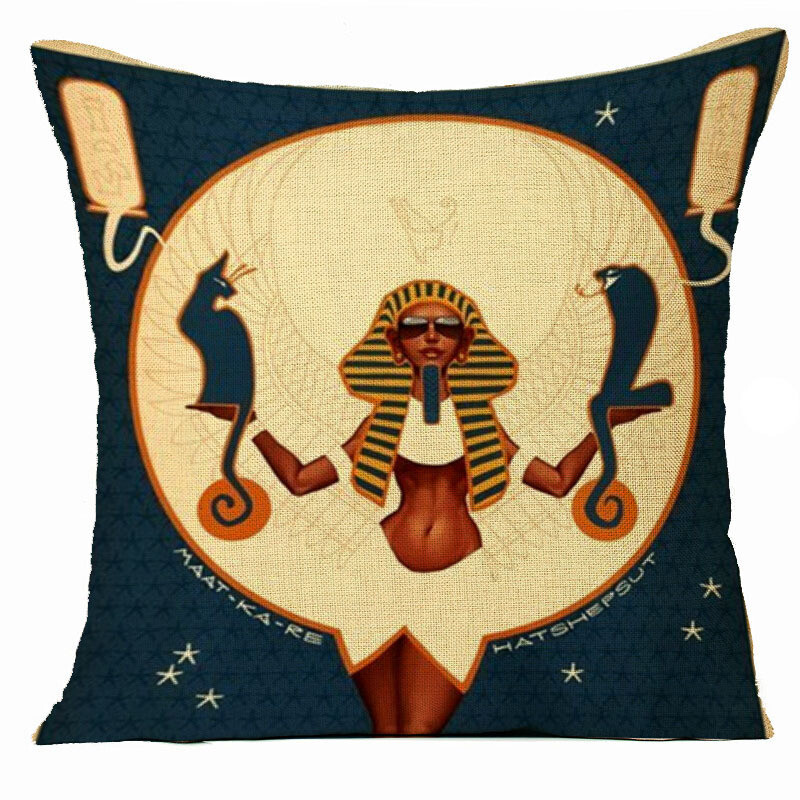 Furnizare directă din fabrică de noi perne populare faraoni egipteni, perne de acasă retro, personalizate conform desenelor, fără miez