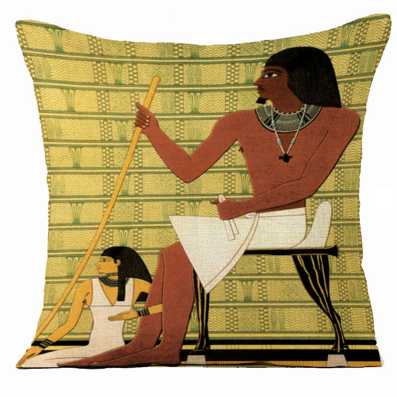 Furnizare directă din fabrică de noi perne populare faraoni egipteni, perne de acasă retro, personalizate conform desenelor, fără miez