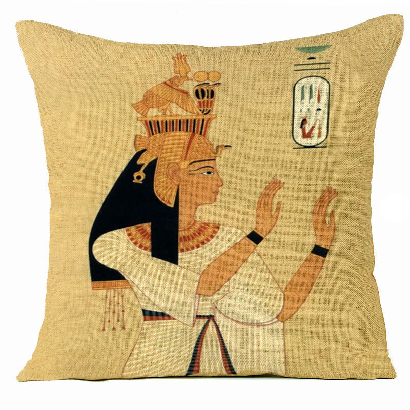 Furnizare directă din fabrică de noi perne populare faraoni egipteni, perne de acasă retro, personalizate conform desenelor, fără miez