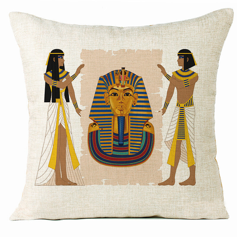 Furnizare directă din fabrică de noi perne populare faraoni egipteni, perne de acasă retro, personalizate conform desenelor, fără miez