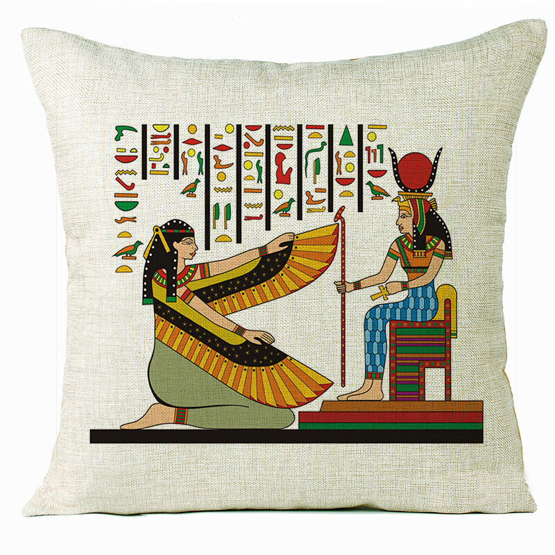 Furnizare directă din fabrică de noi perne populare faraoni egipteni, perne de acasă retro, personalizate conform desenelor, fără miez