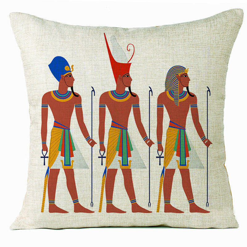 Furnizare directă din fabrică de noi perne populare faraoni egipteni, perne de acasă retro, personalizate conform desenelor, fără miez