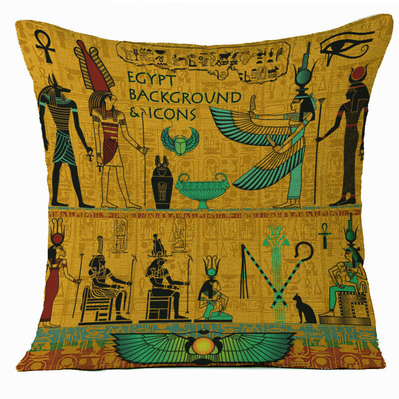 Furnizare directă din fabrică de noi perne populare faraoni egipteni, perne de acasă retro, personalizate conform desenelor, fără miez