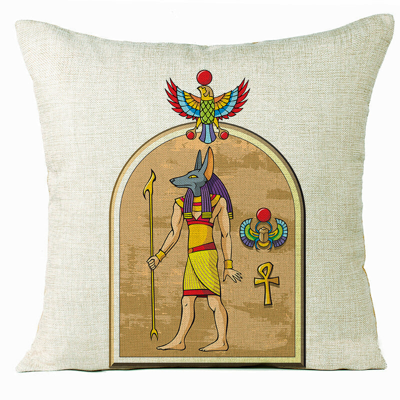 Furnizare directă din fabrică de noi perne populare faraoni egipteni, perne de acasă retro, personalizate conform desenelor, fără miez