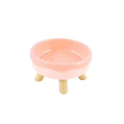 Boluri pentru pisici, cu 4 colțuri, în formă de gogoașă, anti-gât, cu suport înălțat, pentru pisici, hrană pentru câini mici, boluri cu apă, bol pentru hrănitor pentru animale de companie.