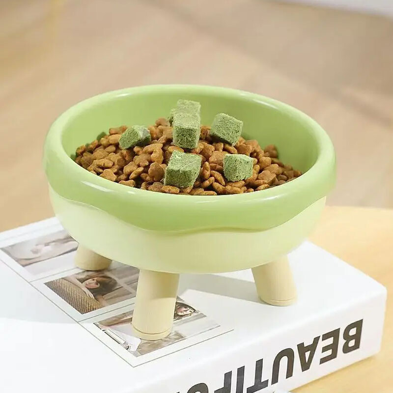 Boluri pentru pisici, cu 4 colțuri, în formă de gogoașă, anti-gât, cu suport înălțat, pentru pisici, hrană pentru câini mici, boluri cu apă, bol pentru hrănitor pentru animale de companie.