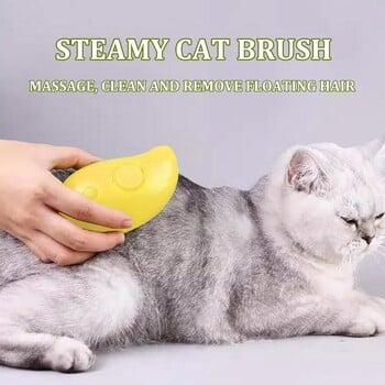 Cat Dog Steamy Brush Steam Brush Electric Sprayer for Massage Pet Grooming Tool Shedding 3 in 1 Electric Sprays Massage Cobs