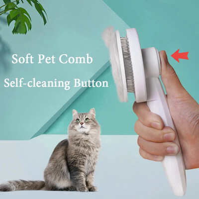 Четка за котки Pet Comb Hair Removes Dog Hair Гребен For Cat Dog Grooming Hair Cleaner Cleaning Beauty Slicker Brush Pet Supplies