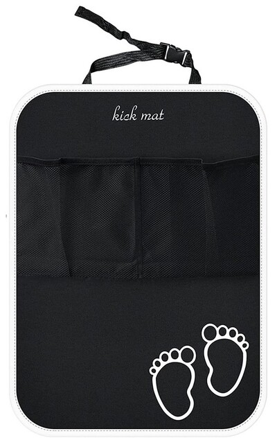 Covoraș pentru mașină, covoraș anti-lovitură pentru copii pentru bebeluși, protecție scaun auto, husă neagră pentru scaunul din spate pentru protecție impermeabilă pentru copii (1 pachet)