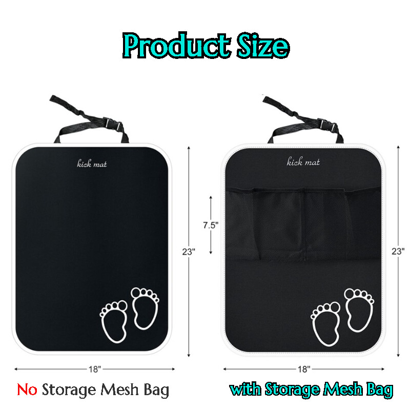 Covoraș pentru mașină, covoraș anti-lovitură pentru copii pentru bebeluși, protecție scaun auto, husă neagră pentru scaunul din spate pentru protecție impermeabilă pentru copii (1 pachet)