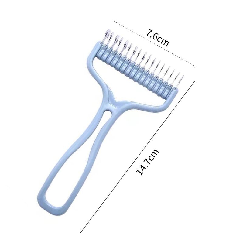 Perie pentru pisici Cutter pentru noduri din blană de pisică Pieptene pentru îndepărtarea părului pentru animale de companie Unelte pentru vărsarea câinilor Perie inoxidabilă cu două fețe Produse pentru animale de companie