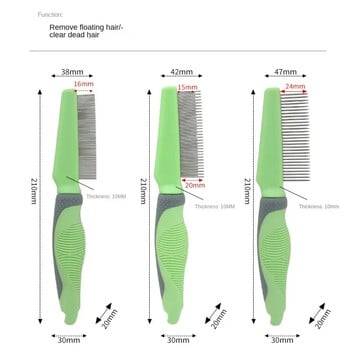 Χτένισμα για κατοικίδια Πυκνό εργαλείο με ανοιχτό κόμπο Χτένι αποτρίχωσης γάτας Αποτρίχωση χτένα σκύλου Beauty βελόνα αφαίρεσης ψύλλων