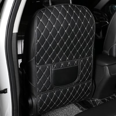 Set Anti Kick Pad for Toyota Prius 2012-2022 PU Odiniai Automobiliniai Kilimėliai Automatiniai Sėdynės Atlošo Apsauginiai Užvalkalai Auto Priedai