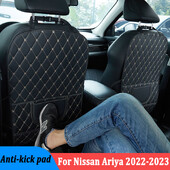 Skirta Nissan Ariya 2022-2023 Automobilių PU Odinis Anti Kick Mat Pad Automobilinis Apsauginis Kilimėlis Sėdynės nugaros apsaugos priedai