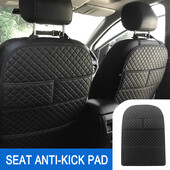 Universalūs PU odiniai automobiliniai kilimėliai, automatiniai sėdynės nugaros apsauginiai užvalkalai vaikams, nugaros sėdynės apsauga nuo nešvarumų automobilių priedai