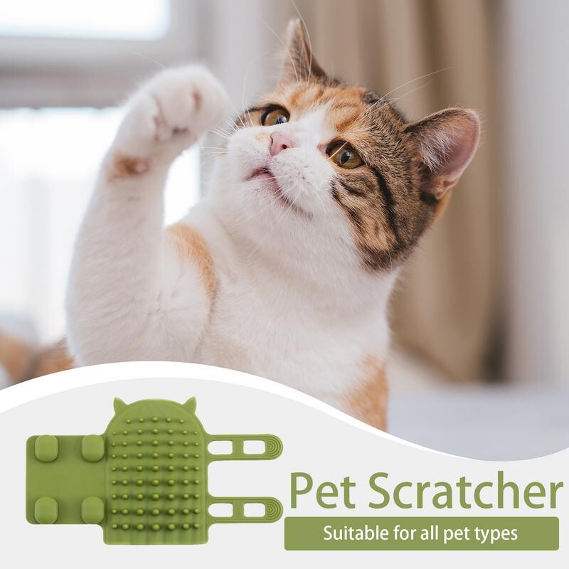 Perie de colț pentru pisici Perie de masaj pentru animale de companie Colț de perete din silicon Reglator auto-îngrijit pentru masaj Perie portabilă pentru articole pentru animale de companie