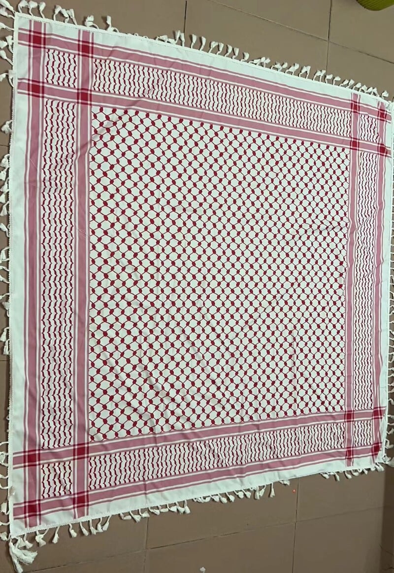 Jauna tīra kokvilna ar četrpusējiem pušķiem arābu lakats kvadrātveida taktiskā lakats āra musulmaņu dekorācija pārrobežu