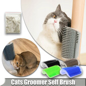 Cats Groomer Self Brush Pet Massage Self Comb Αφαιρούμενη γωνία τοίχου γάτας ξύσιμο Βούρτσα τριβής Προμήθειες καθαρισμού περιποίησης κατοικίδιων