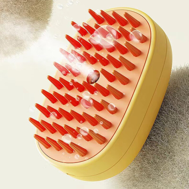 Perie electrică pentru animale de companie, 3 în 1, perie cu abur în formă de rață, perie pentru câini, pieptene cu pulverizare, perie pentru păr de pisică, pentru masaj, pentru îngrijirea animalelor de companie, piepteni pentru îndepărtarea părului