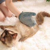 1buc, mănuși cu două fețe pentru îndepărtarea părului animalelor de companie, mănuși pentru îngrijirea animalelor de companie, mănuși cu perie blândă pentru îndepărtarea părului, pentru mănuși pentru caine pisică