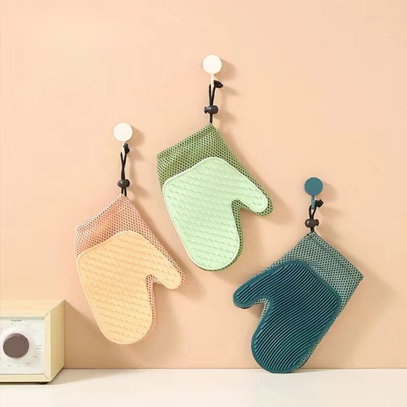 1buc, mănuși cu două fețe pentru îndepărtarea părului animalelor de companie, mănuși pentru îngrijirea animalelor de companie, mănuși cu perie blândă pentru îndepărtarea părului, pentru mănuși pentru caine pisică