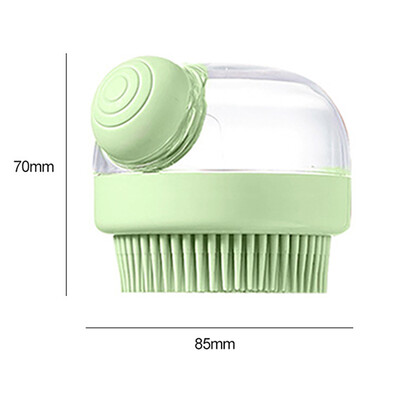 Perie de baie pentru câini Pieptene pentru pisici Perie de îngrijire Perie de duș pentru animale de companie Pieptene din silicon de siguranță cu cutie de șampon pentru câini, pisici, unelte curate pentru baie