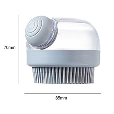 Perie de baie pentru câini Pieptene pentru pisici Perie de îngrijire Perie de duș pentru animale de companie Pieptene din silicon de siguranță cu cutie de șampon pentru câini, pisici, unelte curate pentru baie