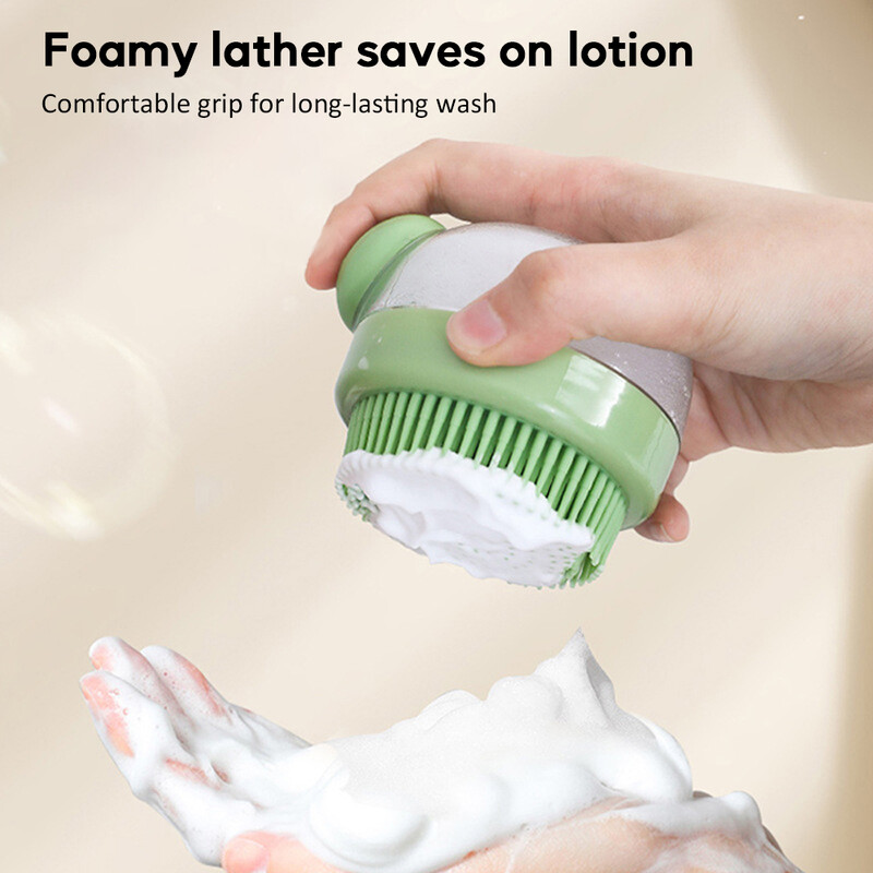 Perie de baie pentru câini Pieptene pentru pisici Perie de îngrijire Perie de duș pentru animale de companie Pieptene din silicon de siguranță cu cutie de șampon pentru câini, pisici, unelte curate pentru baie