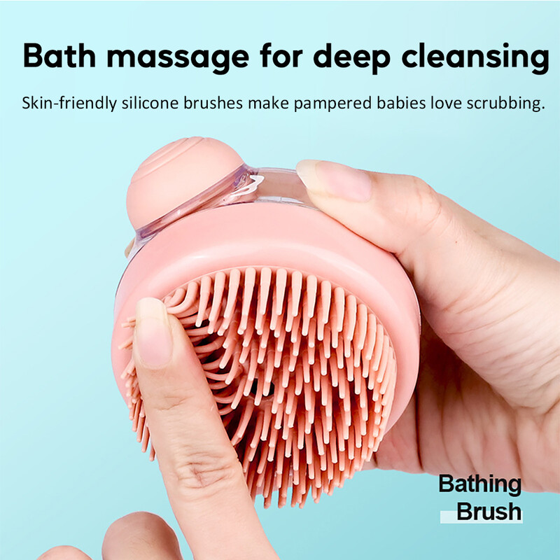 Perie de baie pentru câini Pieptene pentru pisici Perie de îngrijire Perie de duș pentru animale de companie Pieptene din silicon de siguranță cu cutie de șampon pentru câini, pisici, unelte curate pentru baie