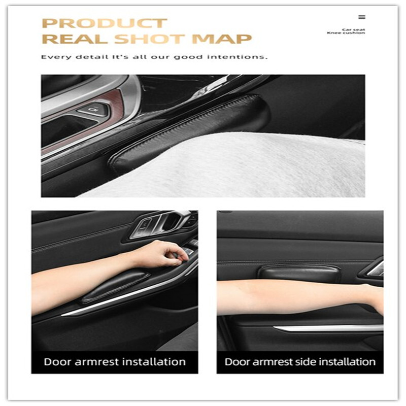 1Gb Auto salona piederumi Automašīnas sēdekļa ceļgala spilvens, automašīnas centra vadības kājas atbalsta paliktnis, kreisais labais automašīnas durvju roku balsts, mīksts spilvens