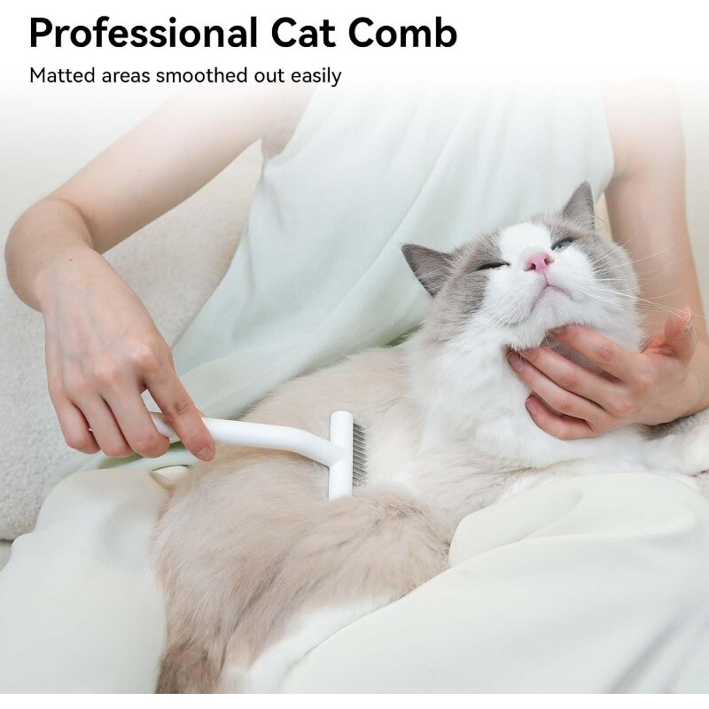 Pieptene pentru înnodarea animalelor de companie pentru pisici cu păr lung Îndepărtați părul plutitor Pieptene pentru manevrabilitate pentru blană mată Grebla pentru îngrijirea animalelor de companie Accesorii pentru pisici