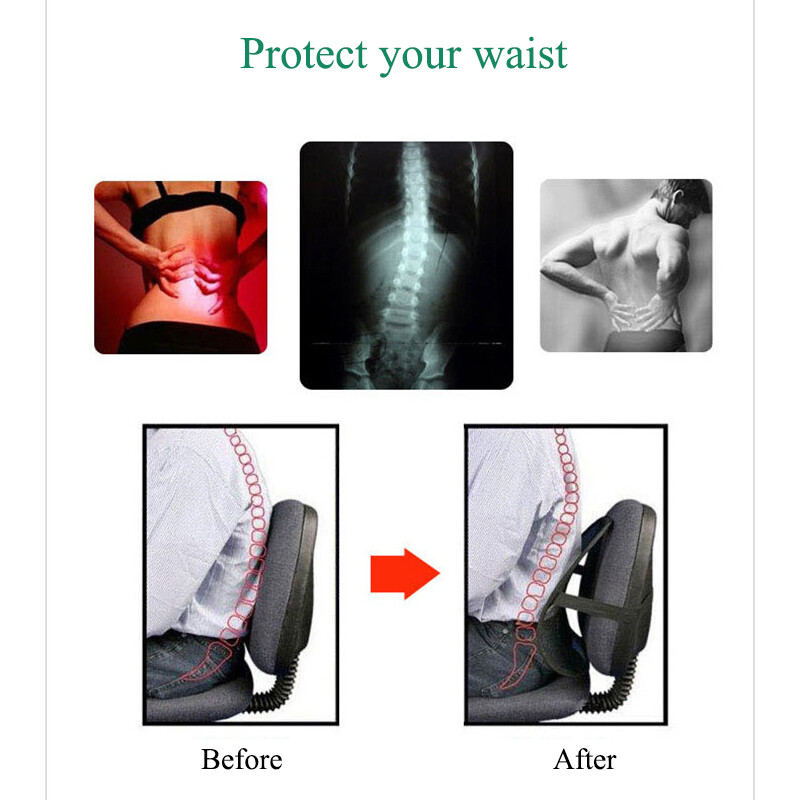 39CMx41CM Universalus automobilio sėdynės kėdės nugaros masažas juosmens atrama juosmens pagalvėlė tinklelis, ventiliuojamas pagalvėlės pagalvėlė, skirta automobilių biurui namuose