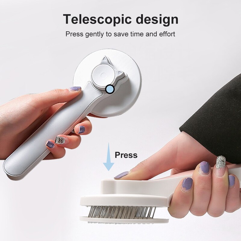 Macskakefe A kutyafésűszőr eltávolítja az öntisztító kefe gubancos szőrét kutyáknak és macskáknak Macskafésű ápolóeszközök Kisállat-kiegészítők