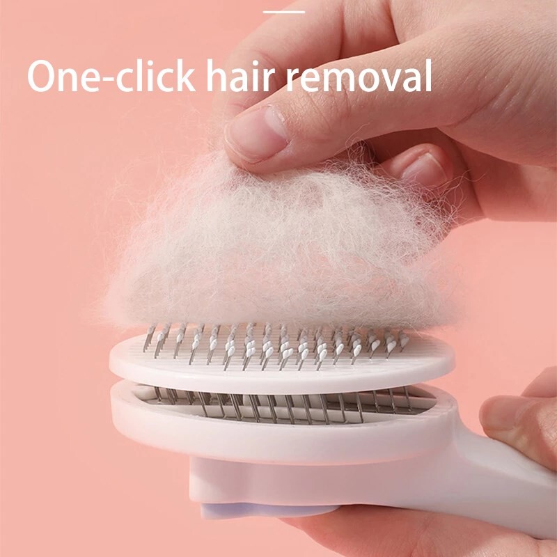 Macskakefe A kutyafésűszőr eltávolítja az öntisztító kefe gubancos szőrét kutyáknak és macskáknak Macskafésű ápolóeszközök Kisállat-kiegészítők