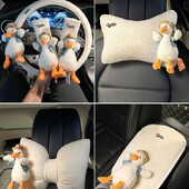 Ziemas pīļu automašīnas galvas balsts jostasvietas balsts jauks drošības jostas plecu pārsegs automašīnas salona noformējums sieviešu stūres pārsegs