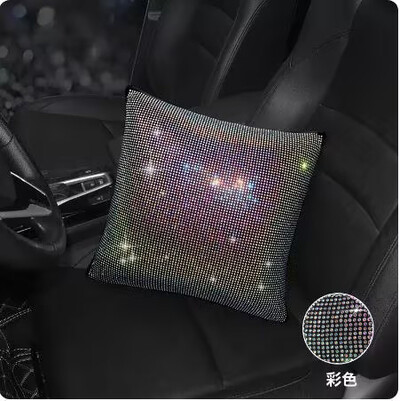 Pernă de susținere lombară pentru mașină cu diamante cu strasuri strălucitoare pentru scaun de birou ține talie pernă multifuncțională pentru spate Accesorii auto
