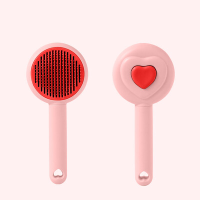 Kaķu suka Pašattīroša mājdzīvnieku matu noņemšanas ķemme suņiem Kaķiem Nerūsējošā tērauda kaķu kopšanas adatas ķemme Mājdzīvnieku tīrīšanas piederumi