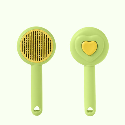 Kaķu suka Pašattīroša mājdzīvnieku matu noņemšanas ķemme suņiem Kaķiem Nerūsējošā tērauda kaķu kopšanas adatas ķemme Mājdzīvnieku tīrīšanas piederumi